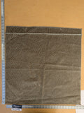 6 EV46 Velvet 27" x 26" Square Scalamandre Iguana Brown Small Scale Silk Cotton Jacquard Velvet MSRP USD800+/y