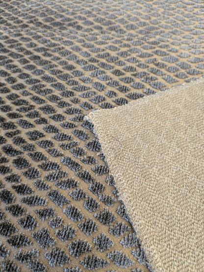 12 EV46 Velvet Square Scalamandre Iguana Brown Small Scale Silk Cotton Jacquard Velvet MSRP USD800+/y