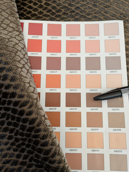 12 EV46 Velvet Square Scalamandre Iguana Brown Small Scale Silk Cotton Jacquard Velvet MSRP USD800+/y