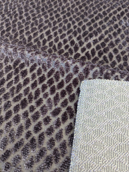 14 EV46 Velvet Square Scalamandre Iguana Purple Small Scale Silk Cotton Jacquard Velvet MSRP USD800+/y