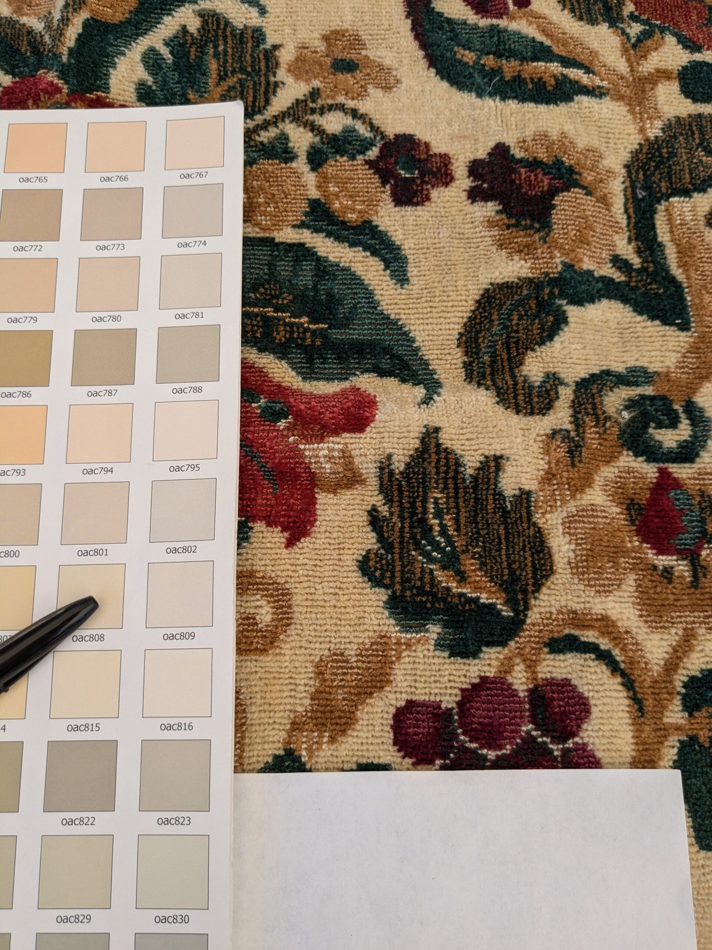 22 EV46 Velvet Square 24"x 25" Scalamandre Edmon Petit Old World Weavers Monte Cristo Cotton Floral Botanical