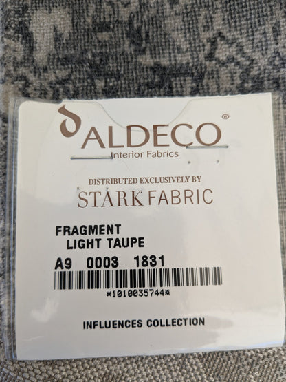26 EV46 Velvet Square 27"x 27" Scalamandre Aldeco Fragment Light Taupe Gray Abstract MSRP USD 326/y with Cornet Cut