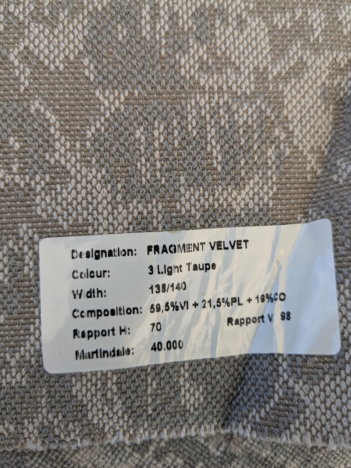 26 EV46 27" x 27" Velvet Square Scalamandre Aldeco Fragment Light Taupe Gray Abstract MSRP USD 326/y