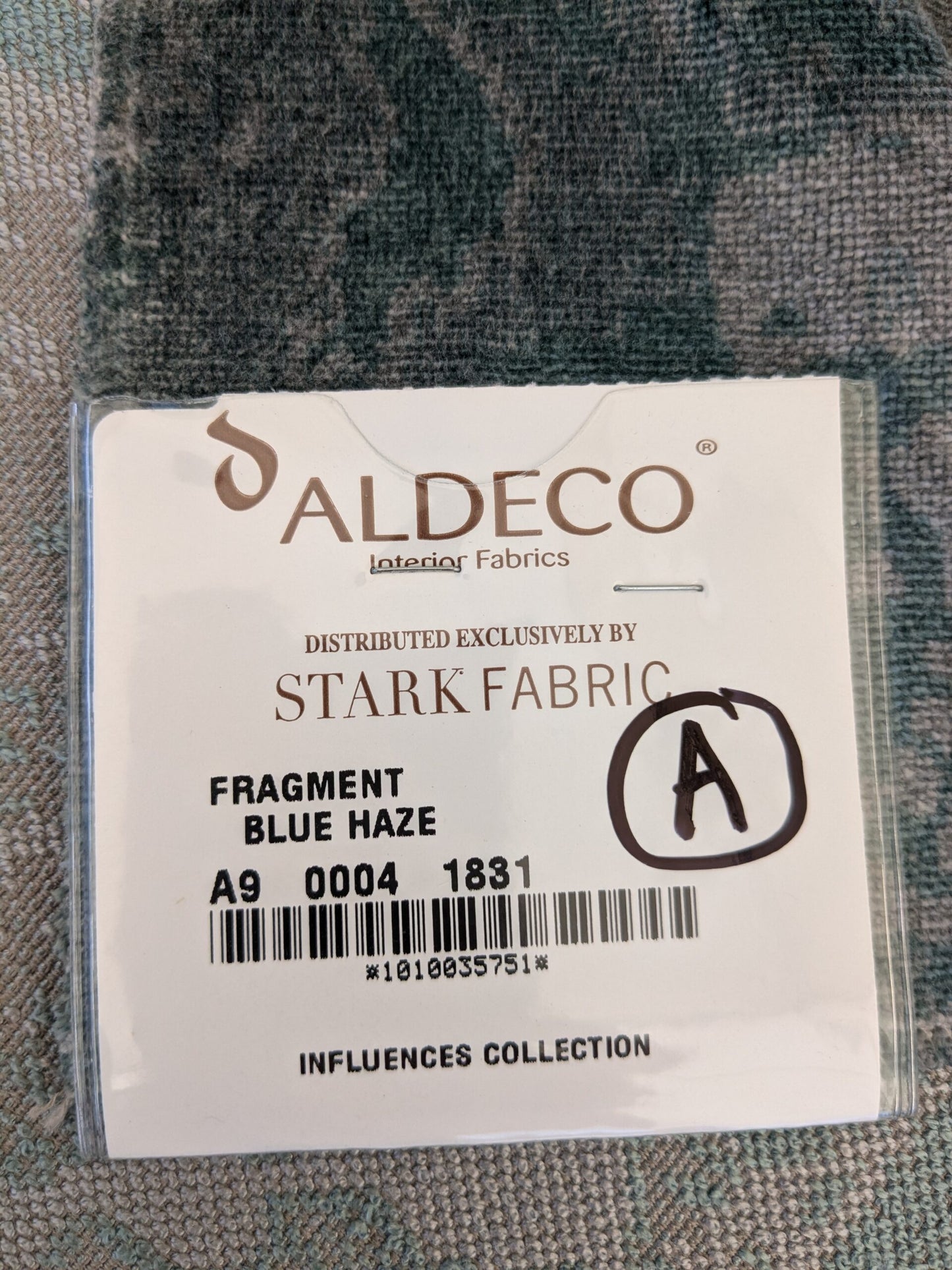 27 EV46 27" x 27" Velvet Square Scalamandre Aldeco Fragment Blue  Abstract MSRP USD 326/y