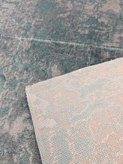 28 EV46 27" x 27" Velvet Square Scalamandre Aldeco Fragment Blue Haze  Abstract MSRP USD 326/y