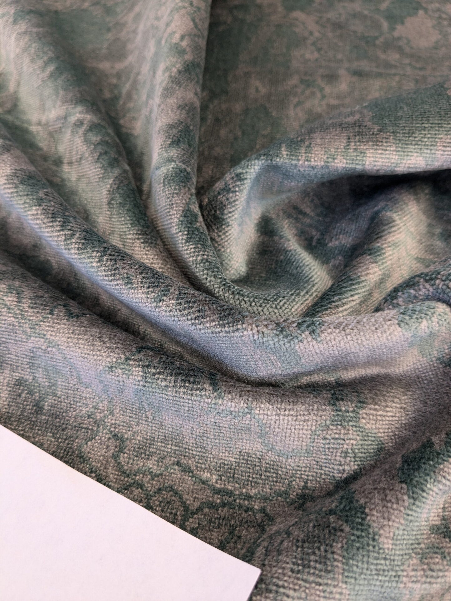 27 EV46 27" x 27" Velvet Square Scalamandre Aldeco Fragment Blue  Abstract MSRP USD 326/y