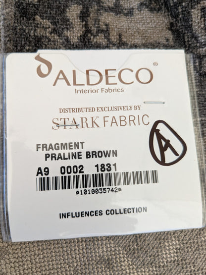 29 EV46 27" x 27" Velvet Square Scalamandre Aldeco Fragment Praline Brown Abstract MSRP USD 326/y