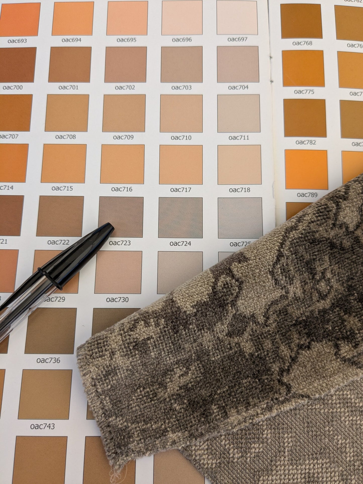 29 EV46 27" x 27" Velvet Square Scalamandre Aldeco Fragment Praline Brown Abstract MSRP USD 326/y