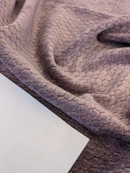 35 EV46 Velvet Square 36 x 26.5" Scalamandre Grey Watkins Monterosso Lavender Purple Dot Circle Small Scales Texture