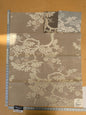39 EV46 Velvet Square 35" x 27" Scalamandre Grey Watkins Yoshino Nougat Cut Velvet Light Brown Tree foliage Botanical