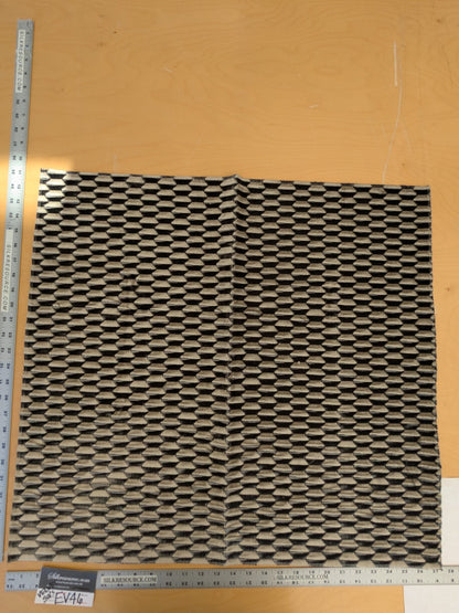 40 EV46 Velvet Square 25"x27"  Scalamandre Geometric Small Scale Black and White