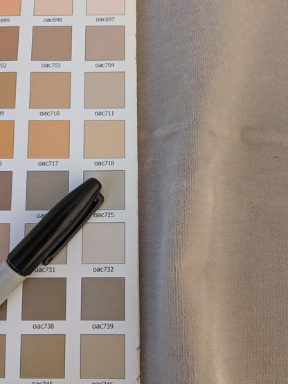 49 EV46 Velvet Square 12" x 26" Scalamandre Grey Watkins Montgraham Dove Brown Solid Silk Wool Velvet