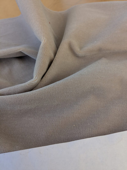 49 EV46 Velvet Square 12" x 26" Scalamandre Grey Watkins Montgraham Dove Brown Solid Silk Wool Velvet