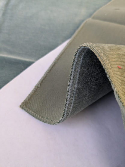 52 EV46 Velvet Square 12" x 26" Scalamandre Grey Watkins Montgraham Ocean Blue Solid Silk Wool Velvet