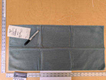 53 EV46 Velvet Square 12" x 26" Scalamandre Grey Watkins Montgraham Ocean Blue Solid Silk Wool Velvet Stain!