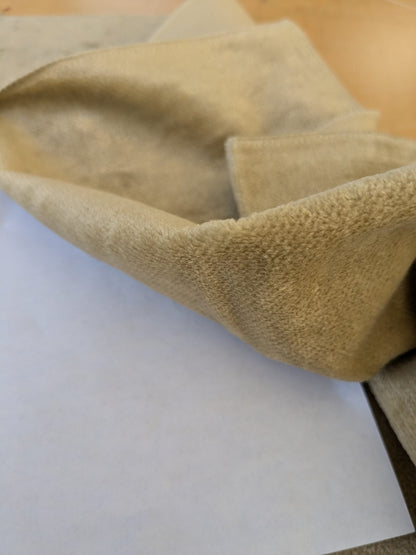 55 EV46 Velvet Square 12" x 26" Scalamandre Grey Watkins Le Fresne Sahara Linen Velvet Solid Brown