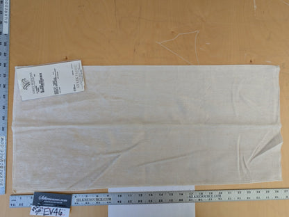 56 EV46 Velvet Square 12" x 26" Scalamandre Grey Watkins Le Fresne Pearl Linen Velvet Solid White