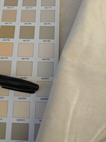 56 EV46 Velvet Square 12" x 26" Scalamandre Grey Watkins Le Fresne Pearl Linen Velvet Solid White