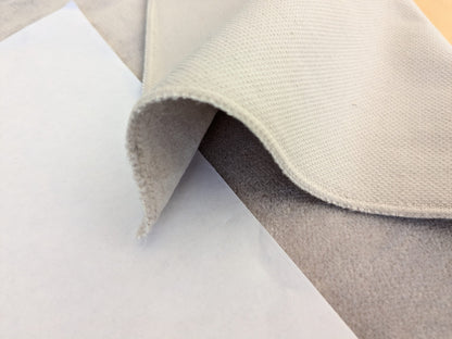 57 EV46 Velvet Square 12" x 26" Scalamandre Grey Watkins Le Fresne Silver Linen Velvet Solid Gray