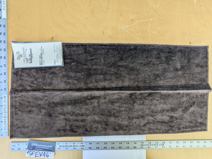 58 EV46 Velvet Square 12" x 26" Scalamandre Grey Watkins Le Fresne  Prune Linen Velvet Solid Brown