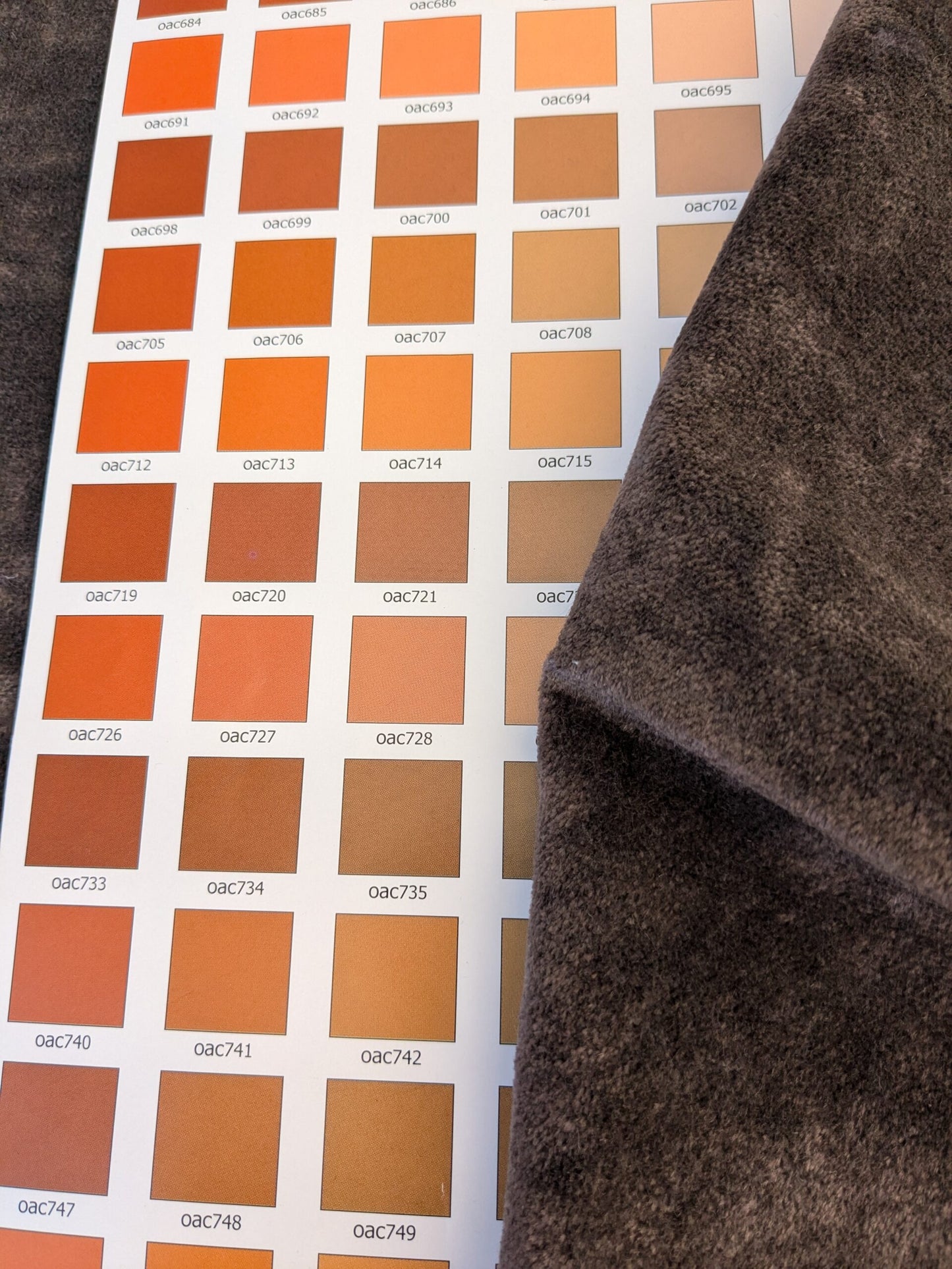 58 EV46 Velvet Square 12" x 26" Scalamandre Grey Watkins Le Fresne  Prune Linen Velvet Solid Brown