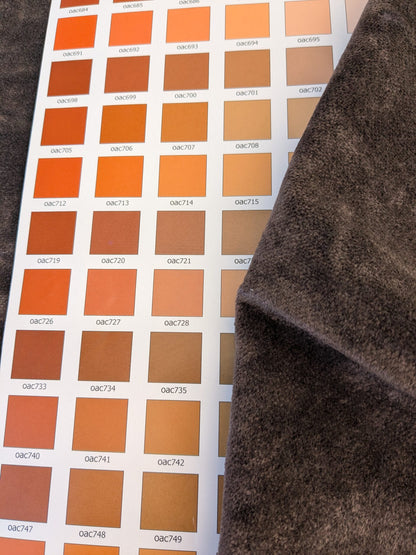 58 EV46 Velvet Square 12" x 26" Scalamandre Grey Watkins Le Fresne  Prune Linen Velvet Solid Brown