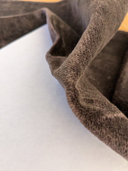 58 EV46 Velvet Square 12" x 26" Scalamandre Grey Watkins Le Fresne  Prune Linen Velvet Solid Brown