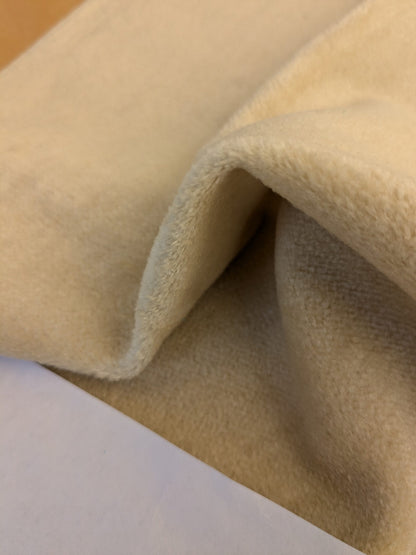 59 EV46 Velvet Square 12" x 26" Scalamandre Grey Watkins Le Fresne Linen Velvet Linen Velvet Chablis Solid Beige