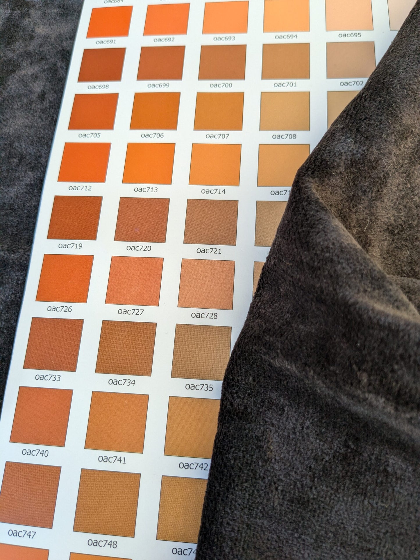 61 EV46 Velvet Square 12" x 26" Scalamandre Grey Watkins Le Fresne  Mahogany Linen Velvet Solid Dark Brown