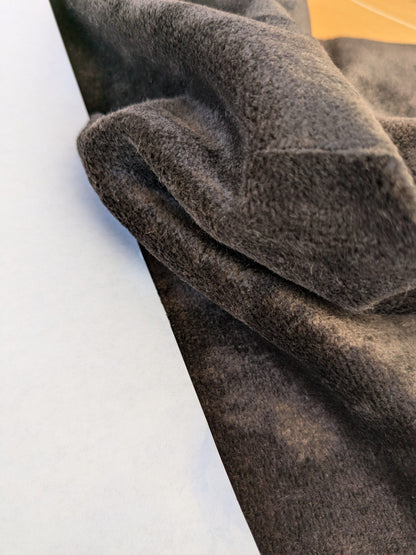 61 EV46 Velvet Square 12" x 26" Scalamandre Grey Watkins Le Fresne  Mahogany Linen Velvet Solid Dark Brown