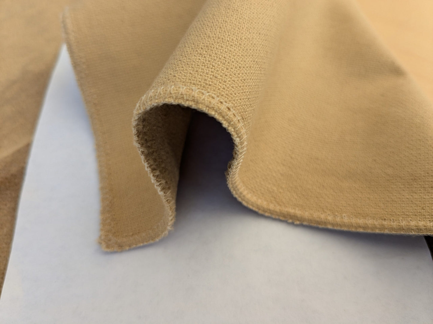 62 EV46 Velvet Square 12" x 26" Scalamandre Grey Watkins Le Fresne Camel Linen Velvet Solid Light Brown