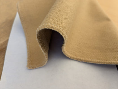 62 EV46 Velvet Square 12" x 26" Scalamandre Grey Watkins Le Fresne Camel Linen Velvet Solid Light Brown