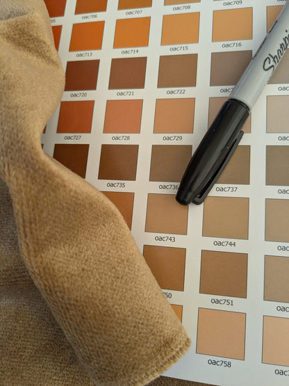 62 EV46 Velvet Square 12" x 26" Scalamandre Grey Watkins Le Fresne Camel Linen Velvet Solid Light Brown