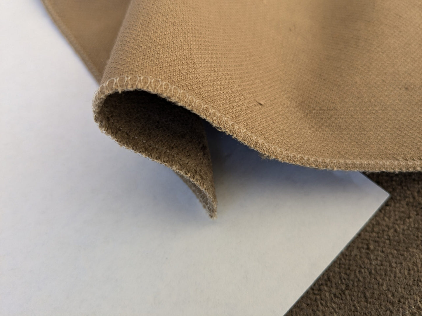 63 EV46 Velvet Square 12" x 26" Scalamandre Grey Watkins Le Fresne Mink Linen Velvet Solid Brown