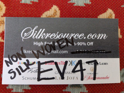 1 EV47 Square Scalamandre Istanbul Rosso Red Historic Small Scale MSRP USD240/y