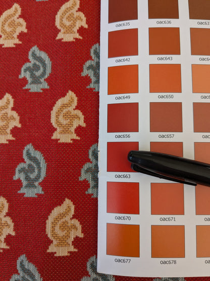 1 EV47 Square Scalamandre Istanbul Rosso Red Historic Small Scale MSRP USD240/y