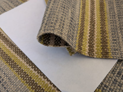 6 EV47 26" x 27" Square  Scalamandre Grey Watkins Cuzco Stripe Grey Strie Stripe Small Scale Texture MSRP USD262/y