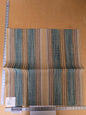 7 EV47 Square  Scalamandre Grey Watkins Cuzco Stripe Turquoise Blue Strie Stripe Small Scale Texture MSRP USD262/y