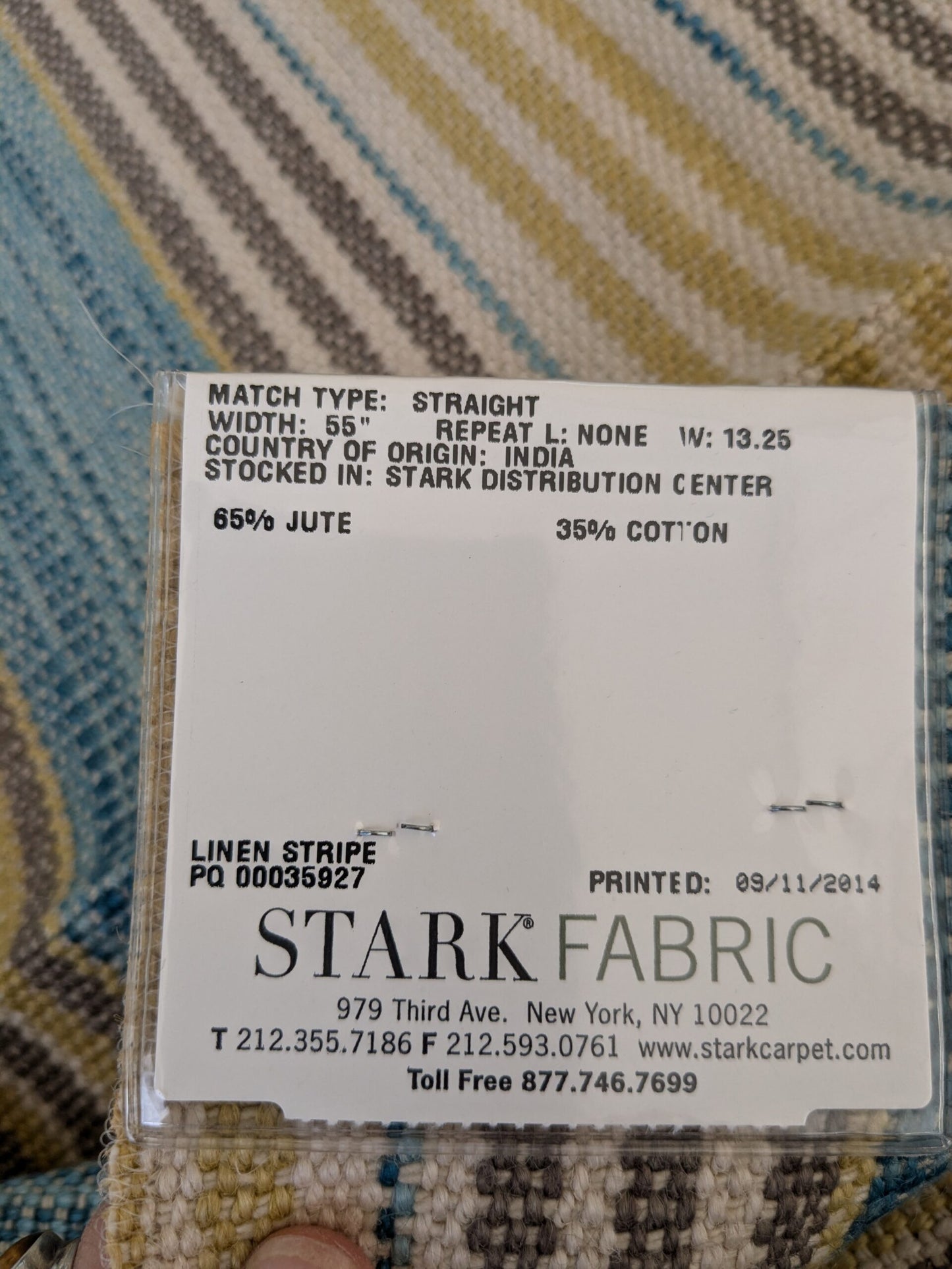 7 EV47 Square  Scalamandre Grey Watkins Cuzco Stripe Turquoise Blue Strie Stripe Small Scale Texture MSRP USD262/y