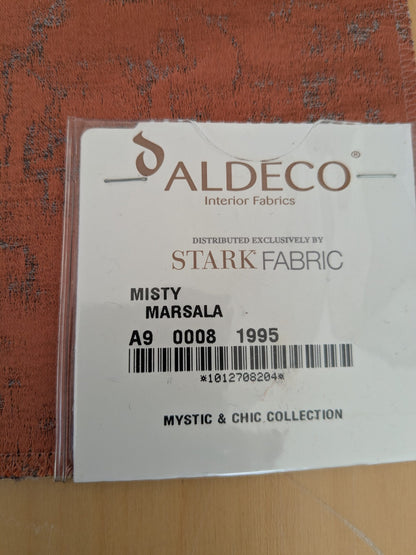 10 EV47 Square  Scalamandre Aldeco Misty Marsala Orange Small Jacquard Abstract