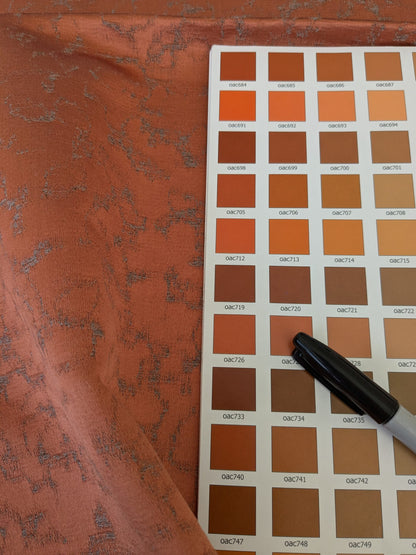 10 EV47 Square  Scalamandre Aldeco Misty Marsala Orange Small Jacquard Abstract