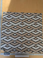 12 EV47 Square Scalamandre Alhambra Grazia Black and Tan Geometric Abstract Embroidery