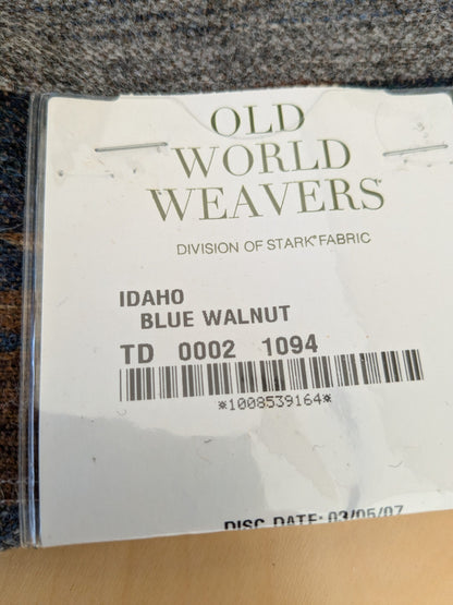 14 EV47 Square Scalamandre Idaho Blue Wallnut 100% Wool Abstract Contemporary