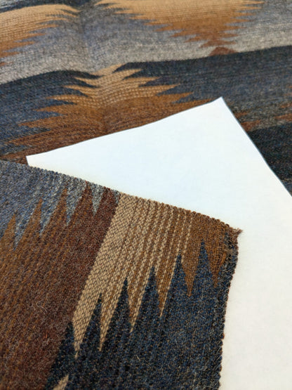 14 EV47 Square Scalamandre Idaho Blue Wallnut 100% Wool Abstract Contemporary