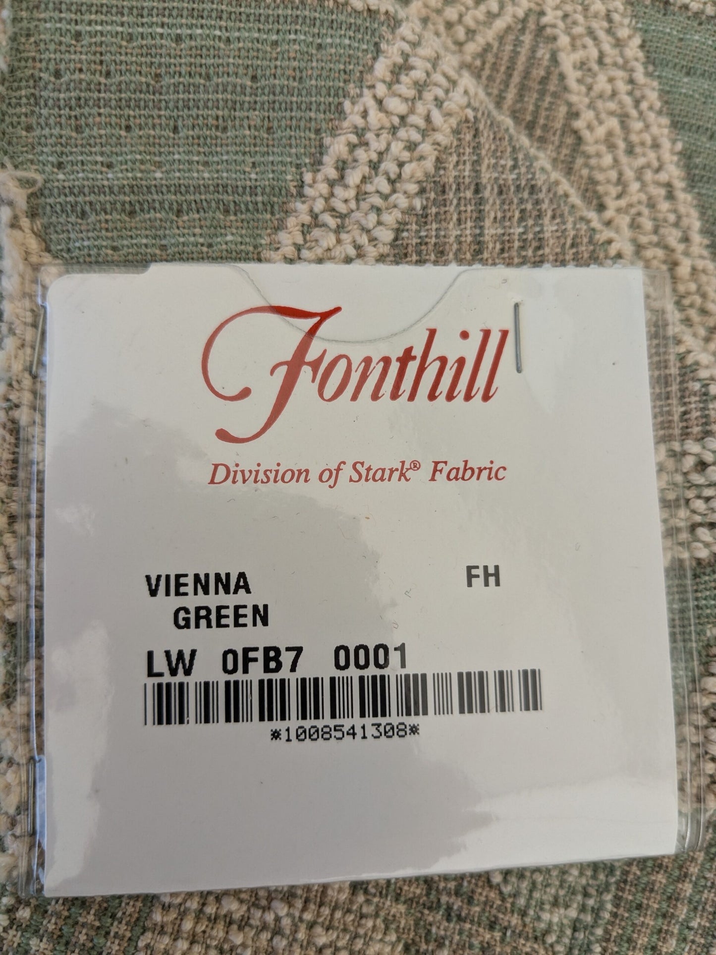 15 EV47 Square Scalamandre Fonthill Vienna Green Small Jacquard Green Beige Polyester Cotton Geometric