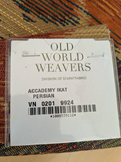 18 EV47 Square Scalamandre Accademy Ikat Persian Heavy Orange Red Blue Purple Earthy MSRP USD 148/Y 27"x27"