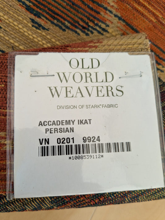 18 EV47 Square Scalamandre Accademy Ikat Persian Heavy Orange Red Blue Purple Earthy MSRP USD 148/Y 27"x27"