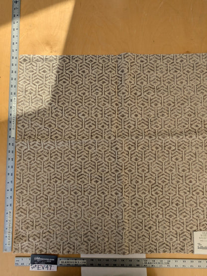 19 EV47 Square Scalamandre Old World Weavers Axial Birch Chenille Jacquard Brown and Beige MSRP 246/y 26"x26"