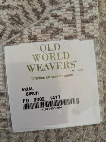 19 EV47 Square Scalamandre Old World Weavers Axial Birch Chenille Jacquard Brown and Beige MSRP 246/y 26"x26"