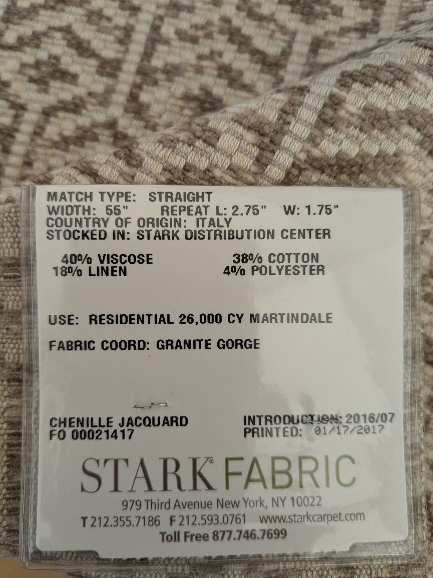 19 EV47 Square Scalamandre Old World Weavers Axial Birch Chenille Jacquard Brown and Beige MSRP 246/y 26"x26"